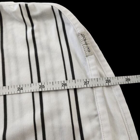 Exofficio Insect Shield Long Sleeve Shirt White Black Stripes Women's Size Large - Picture 11 of 11